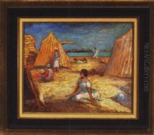 Bathers By The Sea by Albert-Lucien Dubuisson