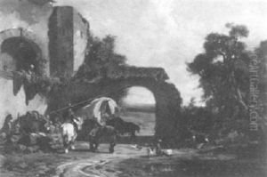 Travelers Outside The Tavern