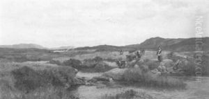 A Peasantwoman And Cattle In A Meadow By A Stream In A      Landscape