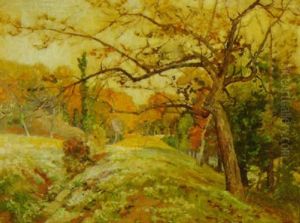 Autumn Country Landscape by Leon-Pierre Ducaruge