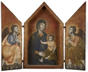 Vierge A L'enfant Entouree D'anges (in 3 Parts)