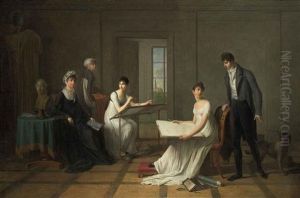 Group Portrait Of The Saron Family, In An Interior, A Cathedral Beyond Group Portrait Of The Saron Family, In An Interior, A Cathedral Beyond