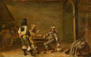 Soldaten In Einer Wachstube by Jacob Duck
