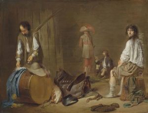 Soldiers At Rest In A Guardroom by Jacob Duck