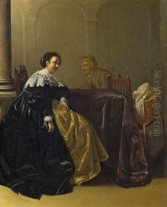 Interieur Mit Zwei Frauen by Jacob Duck