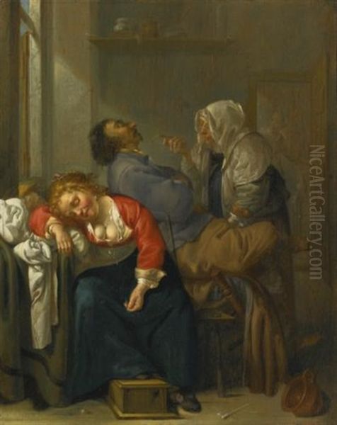 Tickled Sleep (bordello Scene With Sleeping Couple) - view 1