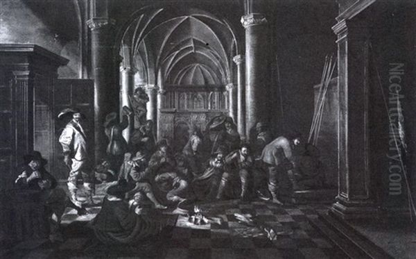 Soliders And Followers Encamped In A Church - view 1
