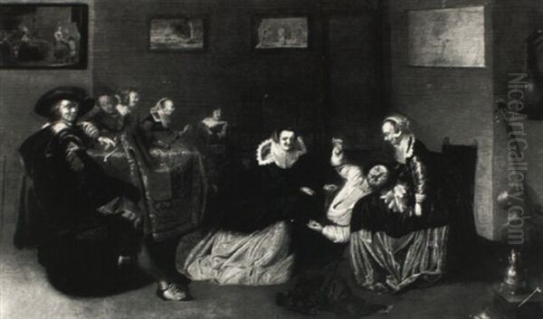 Merry Company In An Interior - view 1