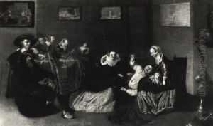 Merry Company In An Interior by Jacob Duck