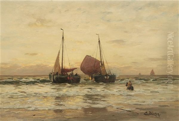 Coastal View With Sailing Boats Landing - view 1