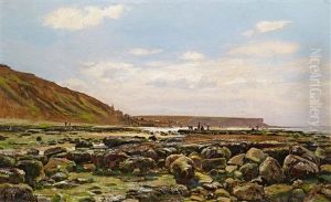 Felsenstrand An Der Kanalkuste by Eugen Gustav Duecker