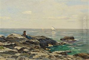 Am Felsenstrand (preliminary Study) by Eugen Gustav Duecker