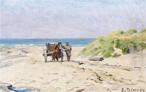 Wattfischer In Den Dunen by Eugen Gustav Duecker