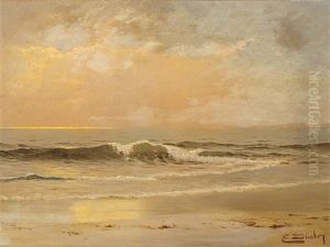 Morning Mood At The Sea by Eugen Gustav Duecker