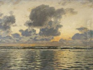 Evening At The Baltic Sea by Eugen Gustav Duecker