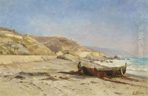 Fischer An Der Mittelmeerkuste by Eugen Gustav Duecker