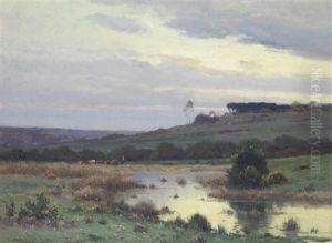 Landscape With A Pond by Eugen Gustav Duecker