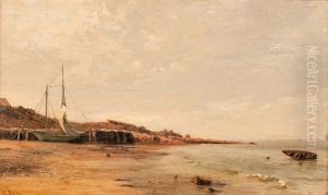 Barque Sur La Plage by Eugen Gustav Duecker