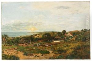Village By The Sea by Eugen Gustav Duecker