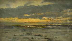 Abendstimmung Am Meer by Eugen Gustav Duecker