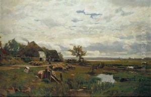 Niederrheinische Landschaft by Eugen Gustav Duecker