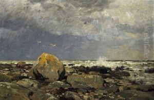 Felsenstrand An Der Ostsee by Eugen Gustav Duecker