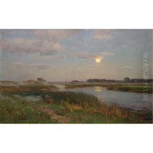 Moonrise by Eugen Gustav Duecker