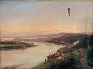 Vue De Lyon by Jean-Antoine Duclaux