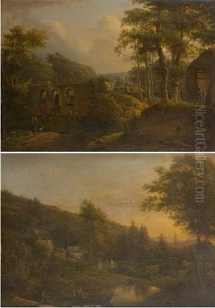 Paysages Romantiques Avec Cours D'eau (+ Another; 2 Works) - view 1