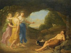 The Dream Of Daphnis In Which The Nymphs Foretell The Safe Return Of Chloe by Joseph Francois Ducq