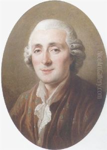 Portrait Of A Gentlemean Wearing A Brown Jacket And A White Lace-trimmed Shirt