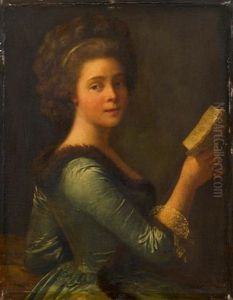 A Young Woman Holding A Book by Rose Adelaide Ducreux