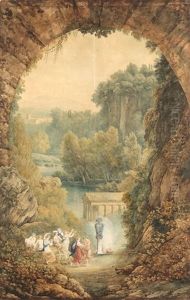 Paysage Classique Anime D'une Bacchanale Paysage Classique Anime D'une Bacchanale