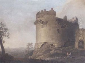 The Tomb Of Cecilia Metella by Abraham Louis Rodolphe Ducros
