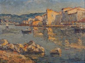 Vue D'un Port by Edouard Ducros