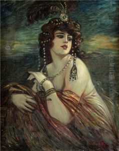 Portrait D'elegante by Andor Dudits