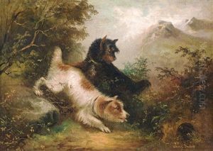 Zwei Jagende Hunde by Robert Charles Dudley
