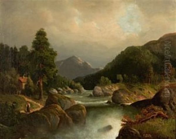 Landskap Med Foss - view 1