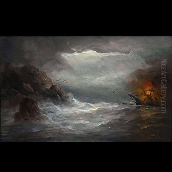Shipwreck And Fire - view 1