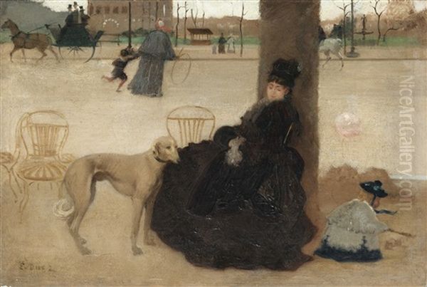 Young Mother With Her Child In A Park - view 1