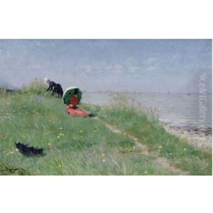 A Day At The Seaside by Ernest-Ange Duez