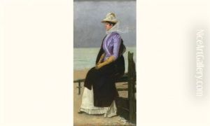 Elegante En Violet by Ernest-Ange Duez