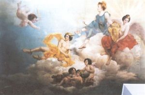 Allegorie De L'invention De La Dynamo by Ernest-Ange Duez