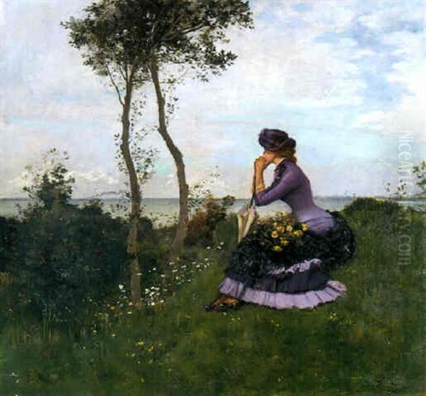 Jeune Femme Au Bord De La Mer - view 1