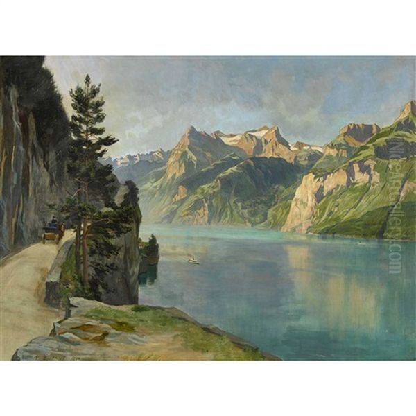 Vierwaldstattersee Mit Axenstrasse Und Urirotstock - view 1