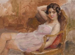 Jeune Femme Dans Un Fauteuil by Frederic Dufaux