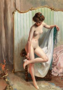 Weiblicher Akt Im Boudoir