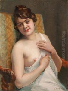 Portrat Einer Jungen Dame Im Neglige