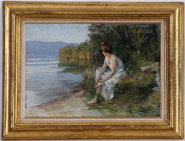 Baigneuse Au Bord Du Lac - view 1