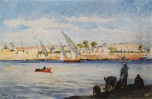 Voiliers Sur Le Nil by Frederic Dufaux